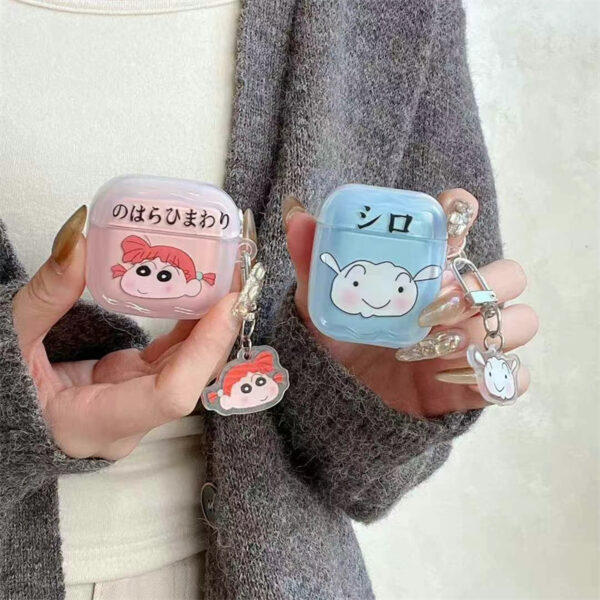 airpods ケース クレヨンしんちゃん エアーポッツ 4対応ケース かわいい キャラクター Airpods pro ケース AirPods 第3世代ケース ブランド AirPods 第1/2世代ケース 半透明 エアーポッズカバー  保護 耐衝撃