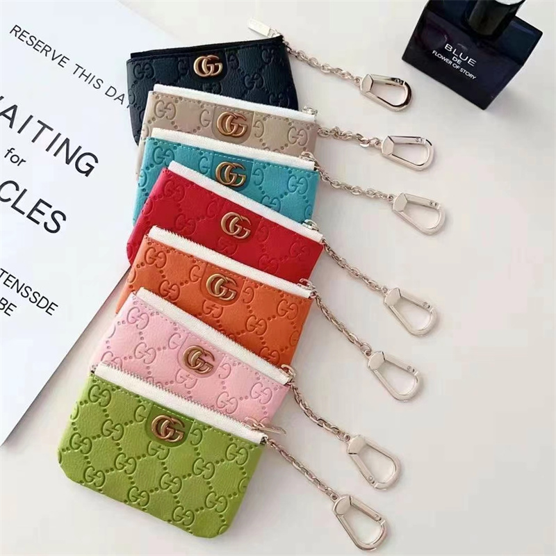 gucci 財布 コインケース 人気 GG レザー キーリング付き 小銭