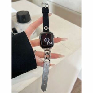 apple watch バンド chrome hearts ブランドおしゃれ アップル ウォッチ バンド チェーン iwatchS10 レディース かっこいい apple watch ベルト ハイブランド 細め - 001