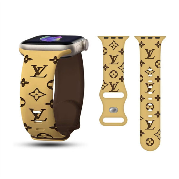 ヴィトン アップル ウォッチ バンド ブランド Louis Vuitton シリコン ソフト iwatchS10 ベルト エンボス apple watch ベルト 人気 防水